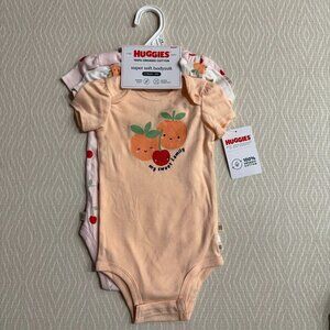 Huggies NWT Three Piece Onesie Set 6 Months